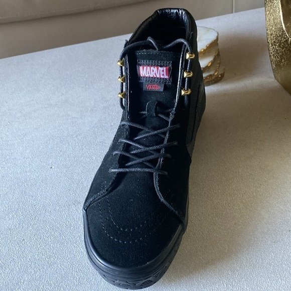 VANS MARVEL SUEDE BLACK PANTHER Edition BLACK Sneakers Size 8 Men 9.5 Wo… - Picture 17 of 17